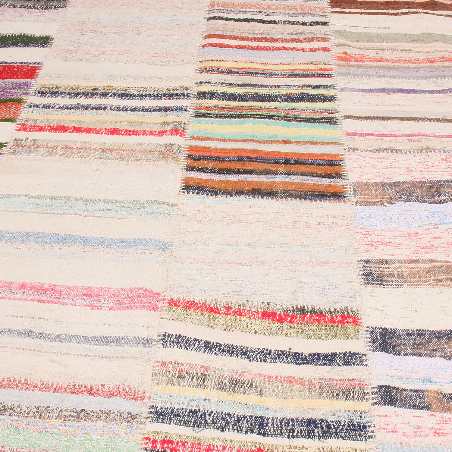 Turkish Rug & Kilim’s Patchwork Beige and Multi-Color Wool Kilim Rug