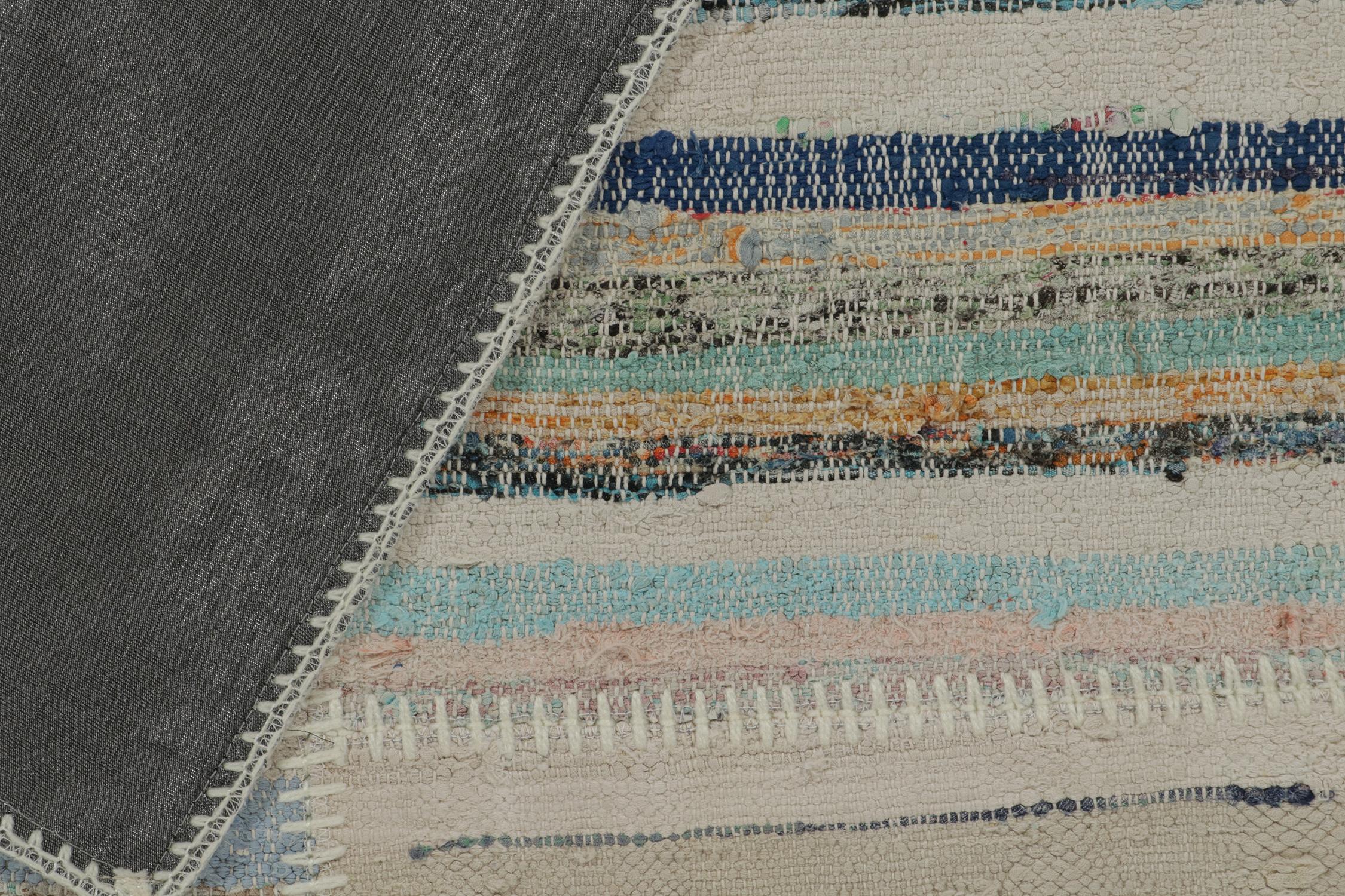 Rug & Kilim’s Patchwork Kilim Extra-Long Runner in Polychromatic Stripes In New Condition For Sale In Long Island City, NY
