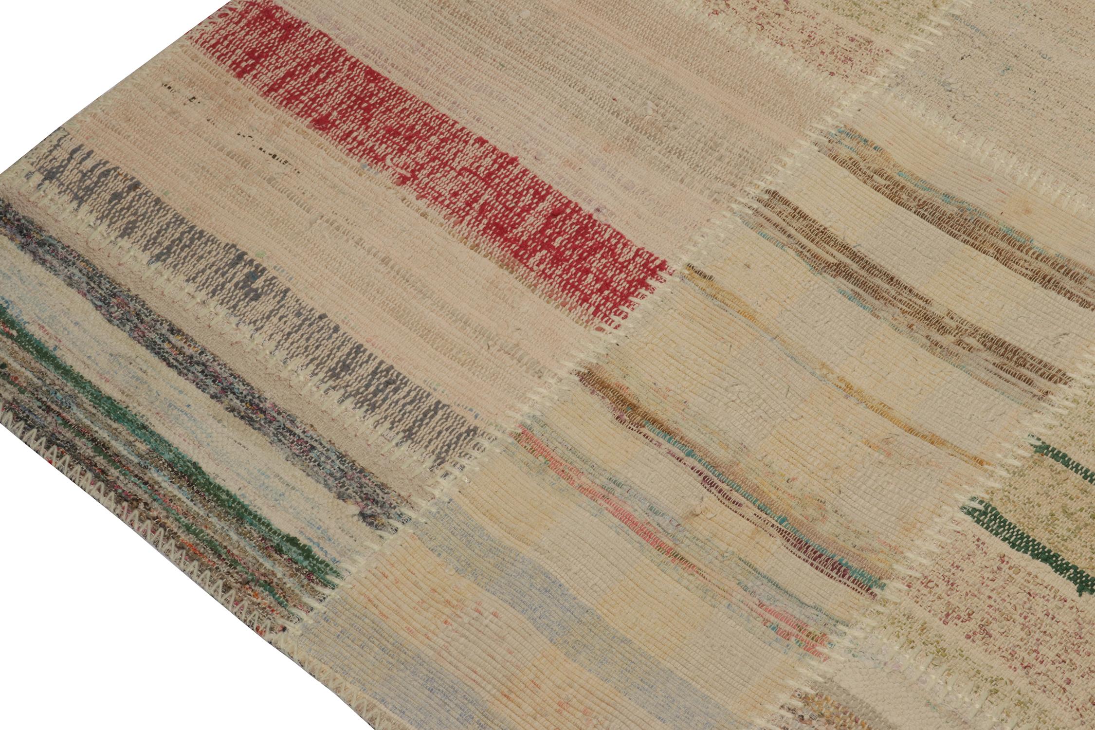 Patchwork-Kilim von Rug & Kilim in polychromen Streifen (Türkisch) im Angebot