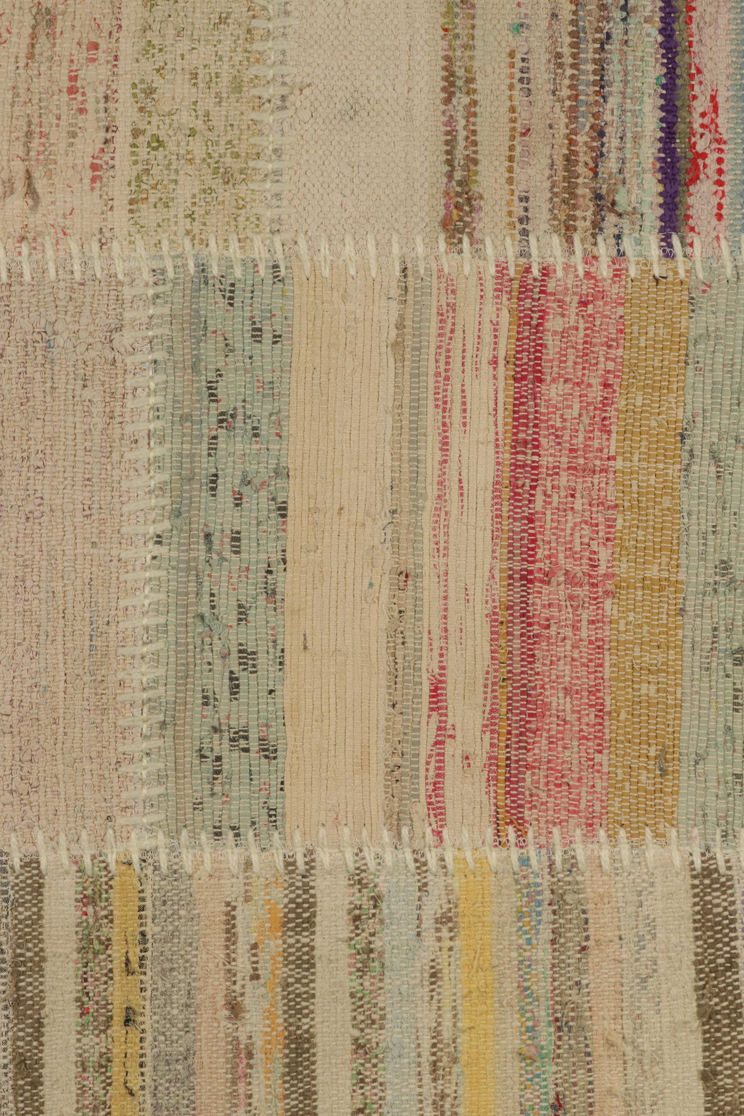 Rug & Kilim’s Patchwork Kilim in Polychromatic Stripes In New Condition For Sale In Long Island City, NY