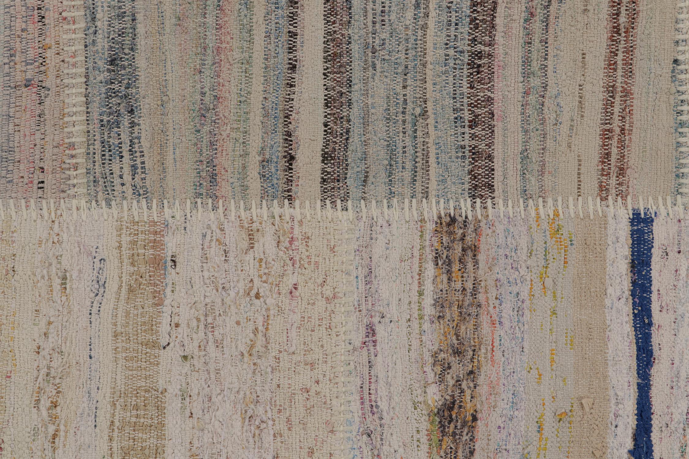 Rug & Kilim’s Patchwork Kilim in Polychromatic Stripes In New Condition In Long Island City, NY