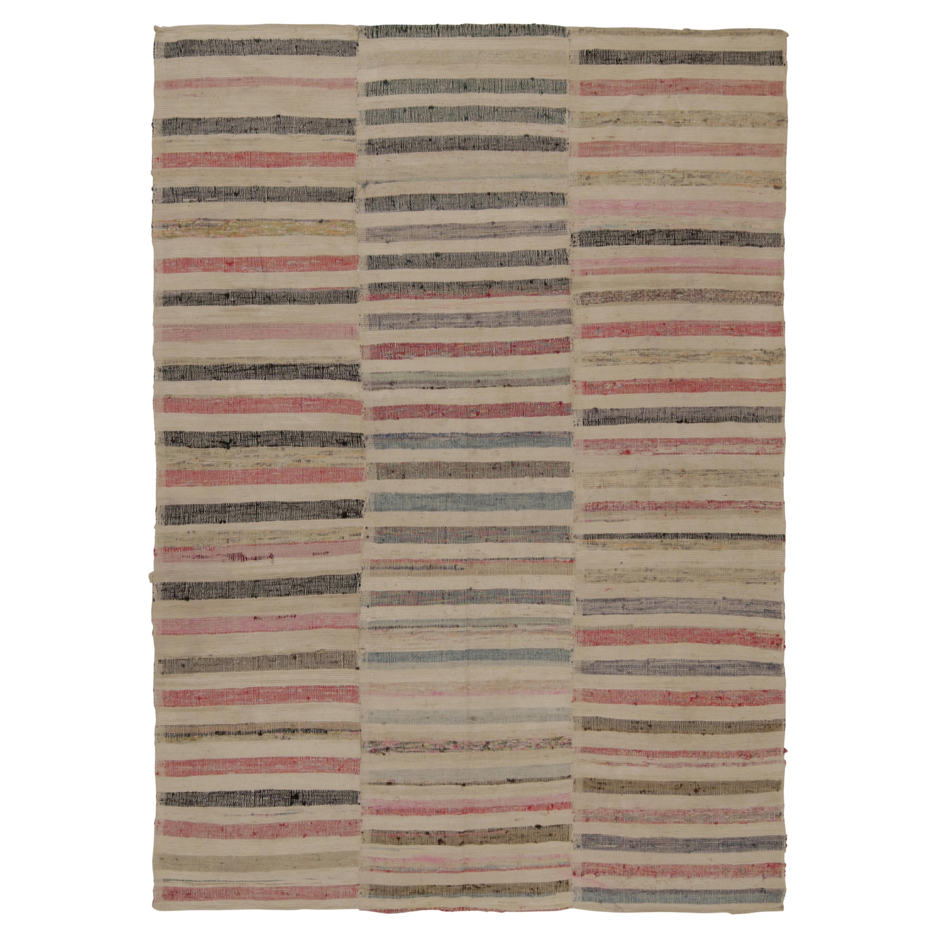 Kilim Patchwork de Rug & Kilim en rayas policromáticas