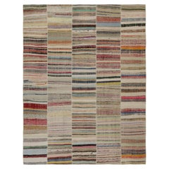 Rug & Kilim’s Patchwork Kilim in Polychromatic Stripes