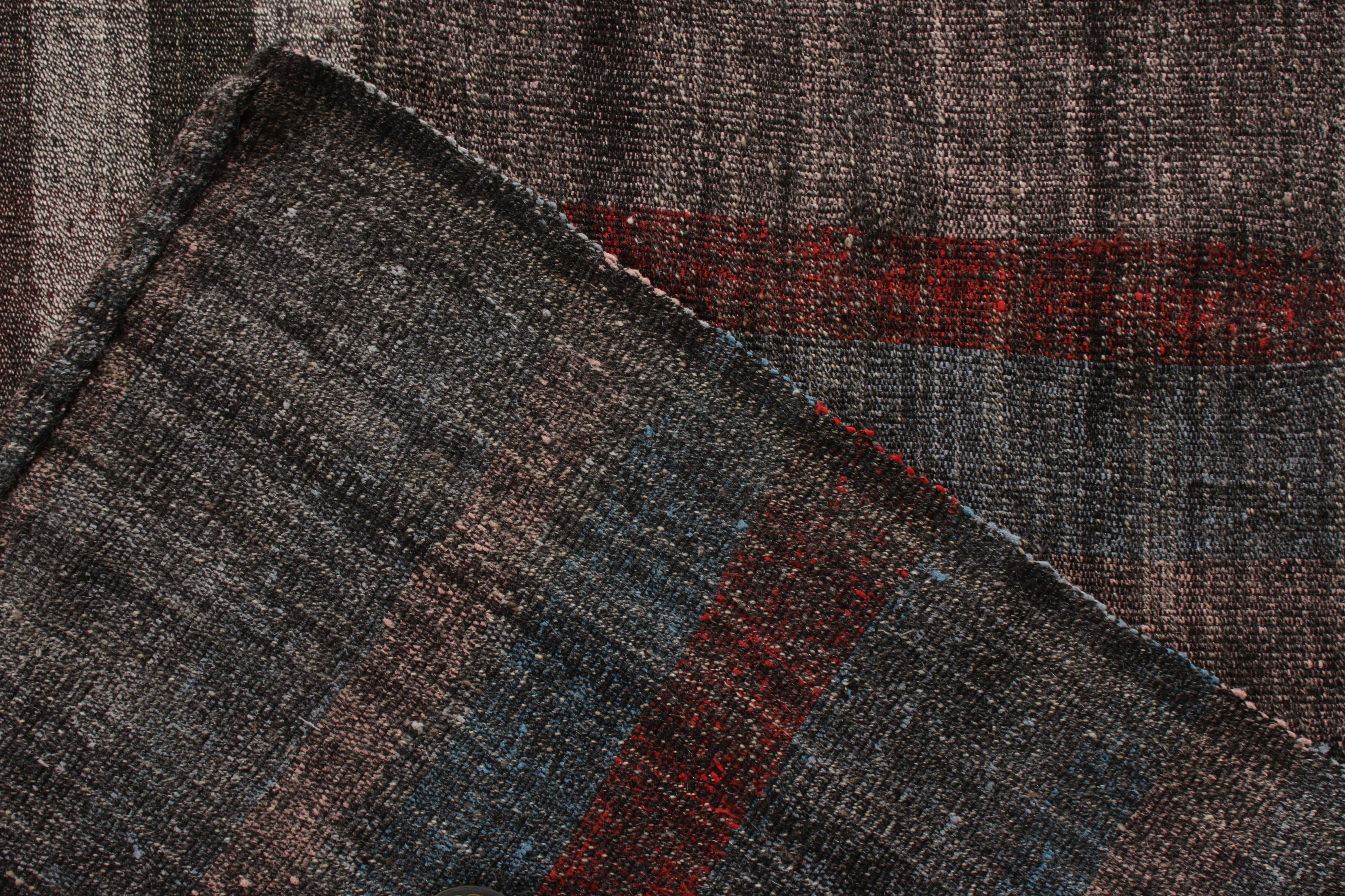 Tappeto Rug & Kilim Patchwork Kilim in beige-marrone con motivi a strisce multicolore In condizioni Nuovo in vendita a Long Island City, NY