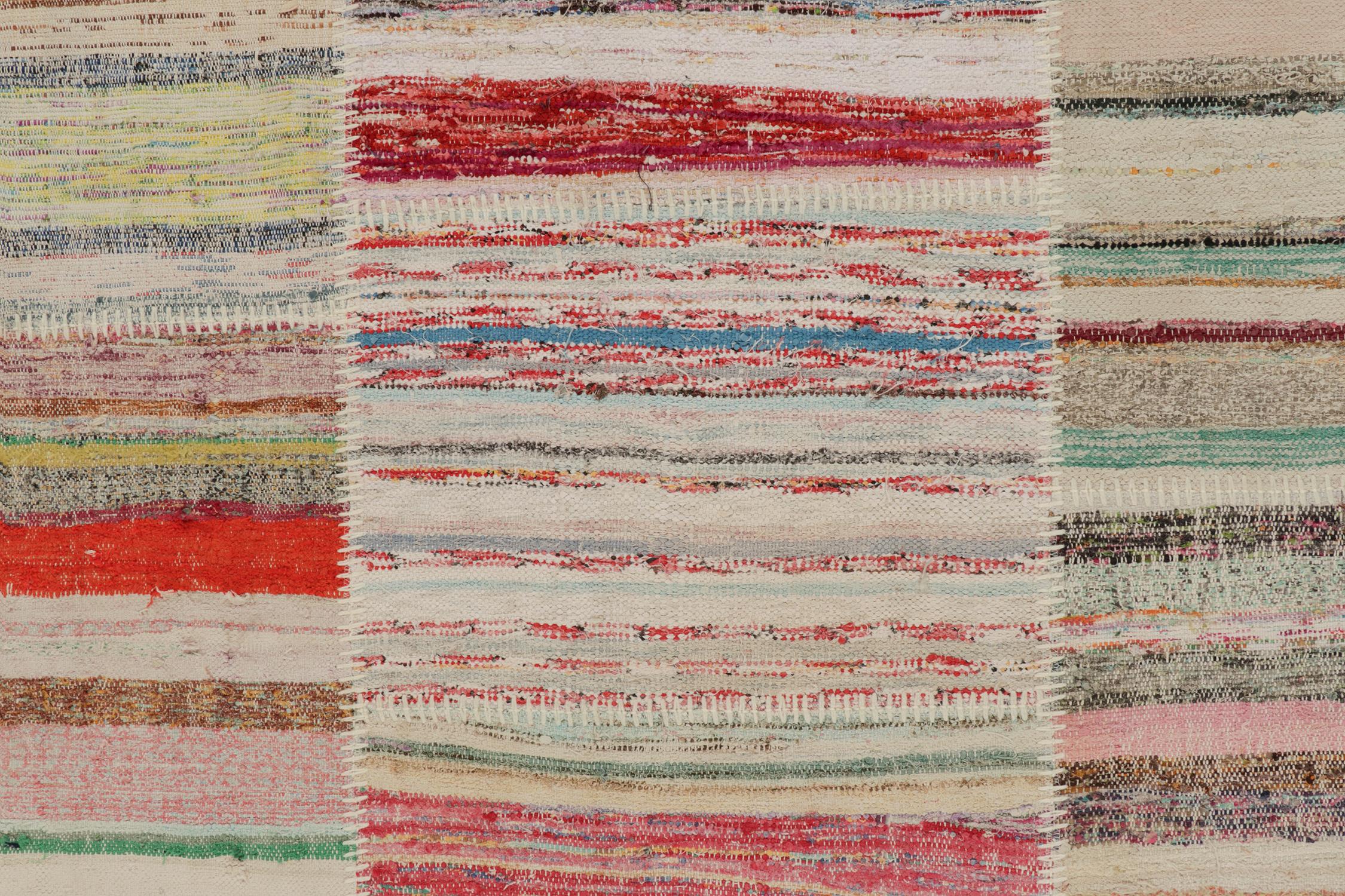 Rug & Kilim - Tappeto patchwork Kilim a strisce policrome In condizioni Nuovo in vendita a Long Island City, NY