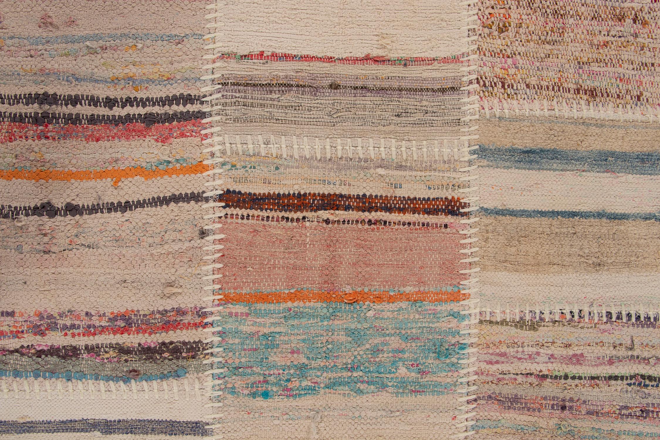 Rug & Kilim - Tappeto patchwork Kilim a strisce policrome In condizioni Nuovo in vendita a Long Island City, NY