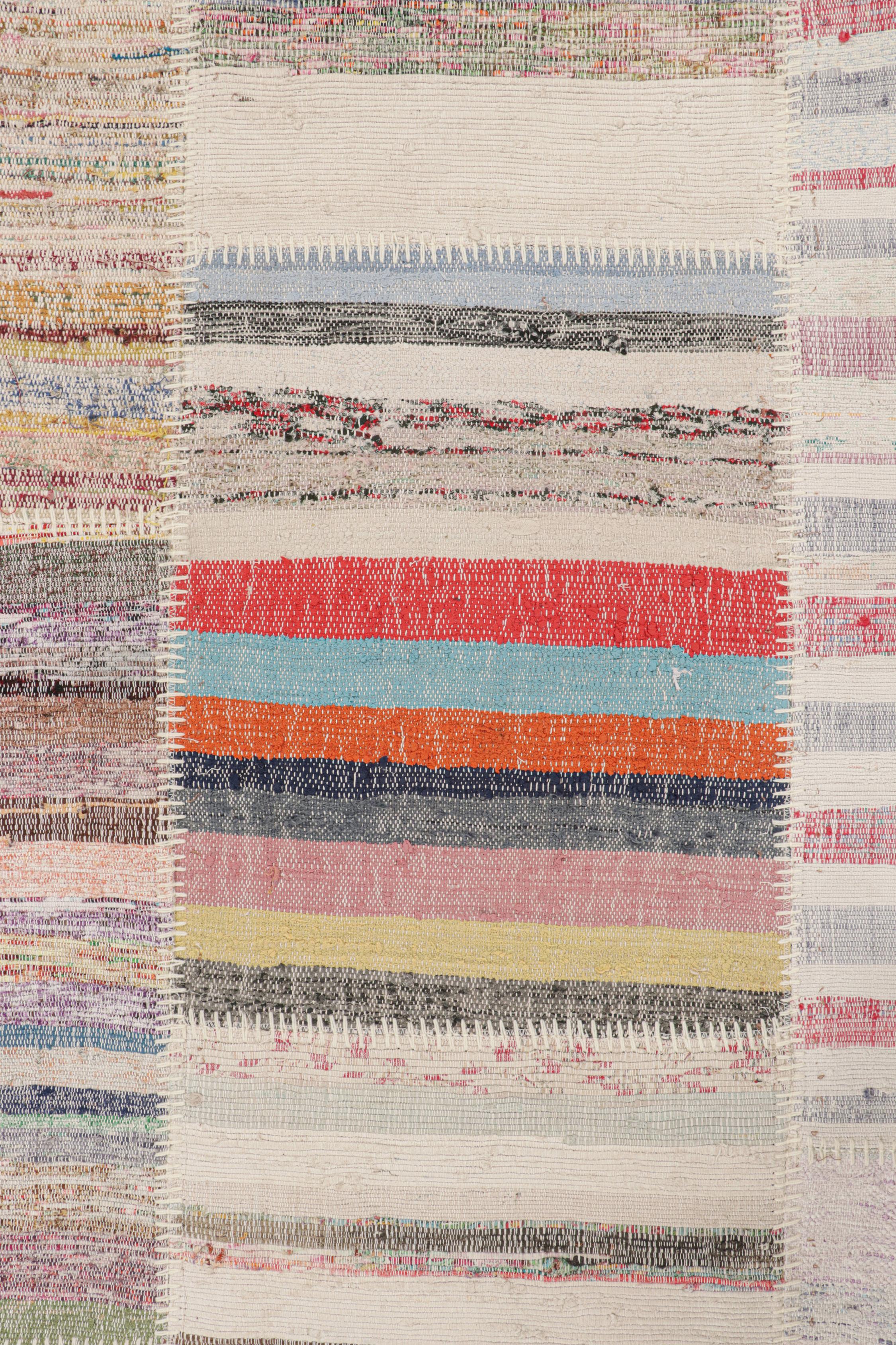 Rug & Kilim - Tappeto patchwork Kilim a strisce policrome In condizioni Nuovo in vendita a Long Island City, NY