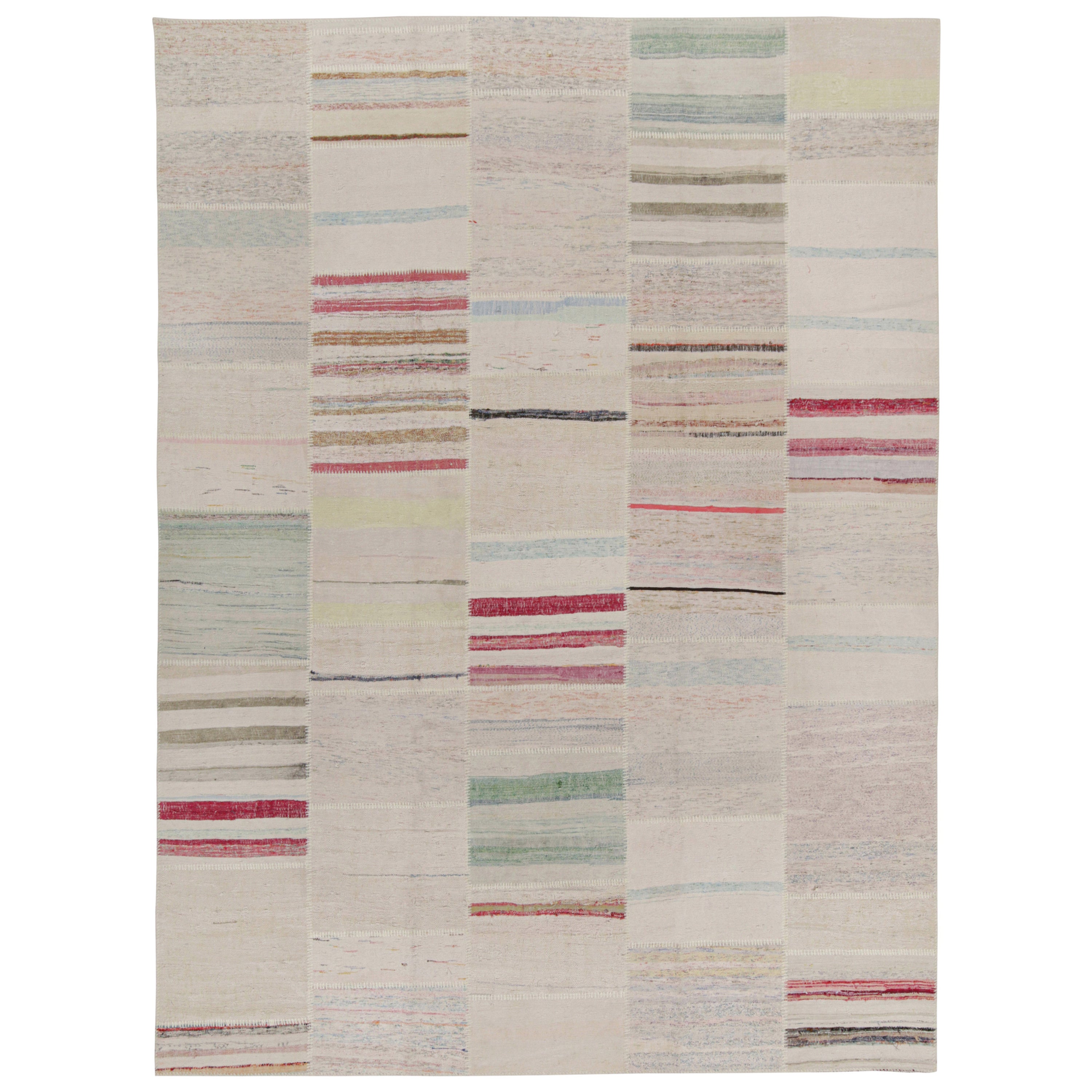 Rug & Kilim - Tappeto patchwork Kilim a strisce policrome