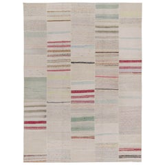 Rug & Kilim’s Patchwork Kilim Rug in Polychromatic Stripes