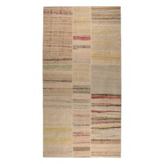 Patchwork-Kilim-Teppich von Rug & Kilim in mehrfarbigen Streifen