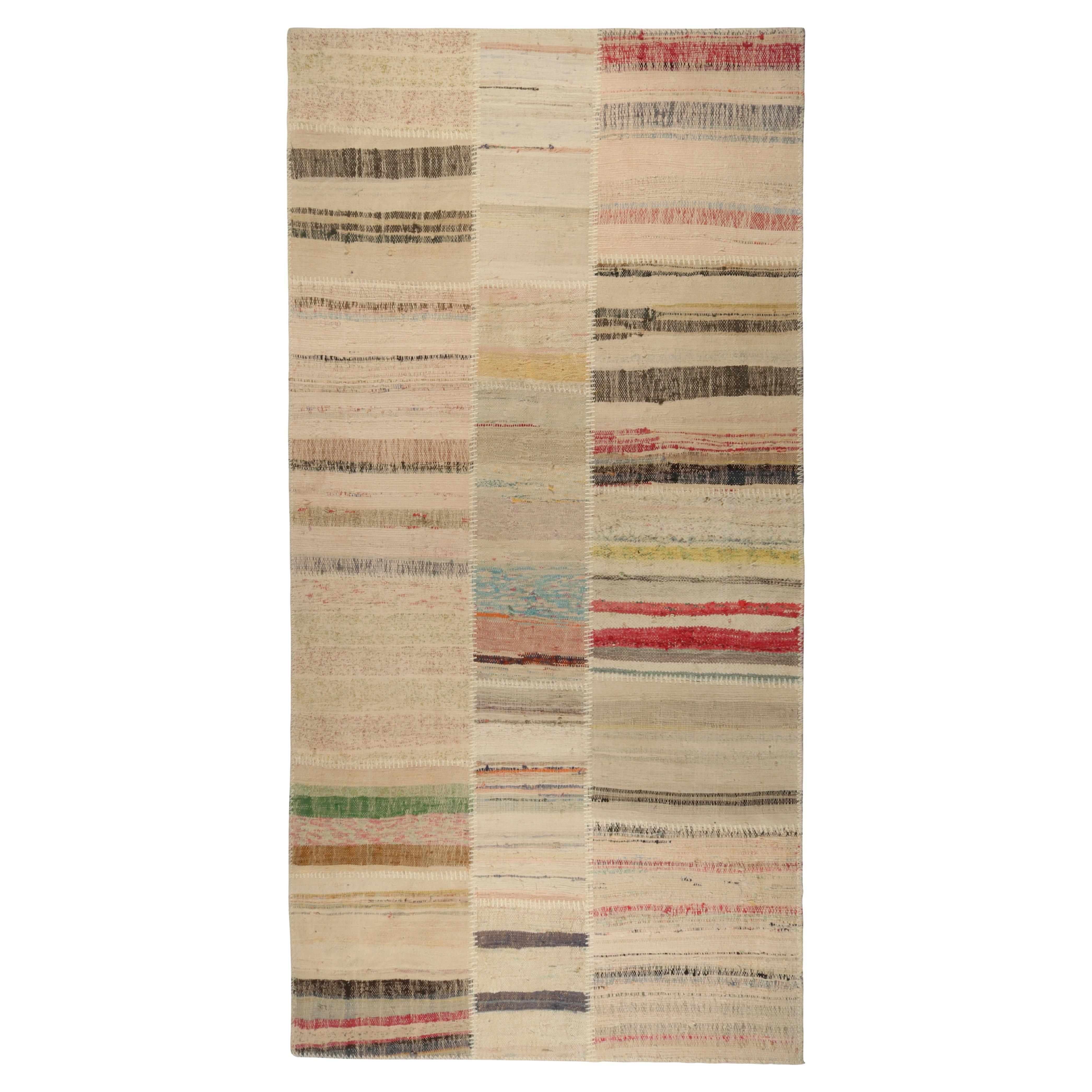 Tapis Kilim patchwork Kilims à rayures polychromes en vente