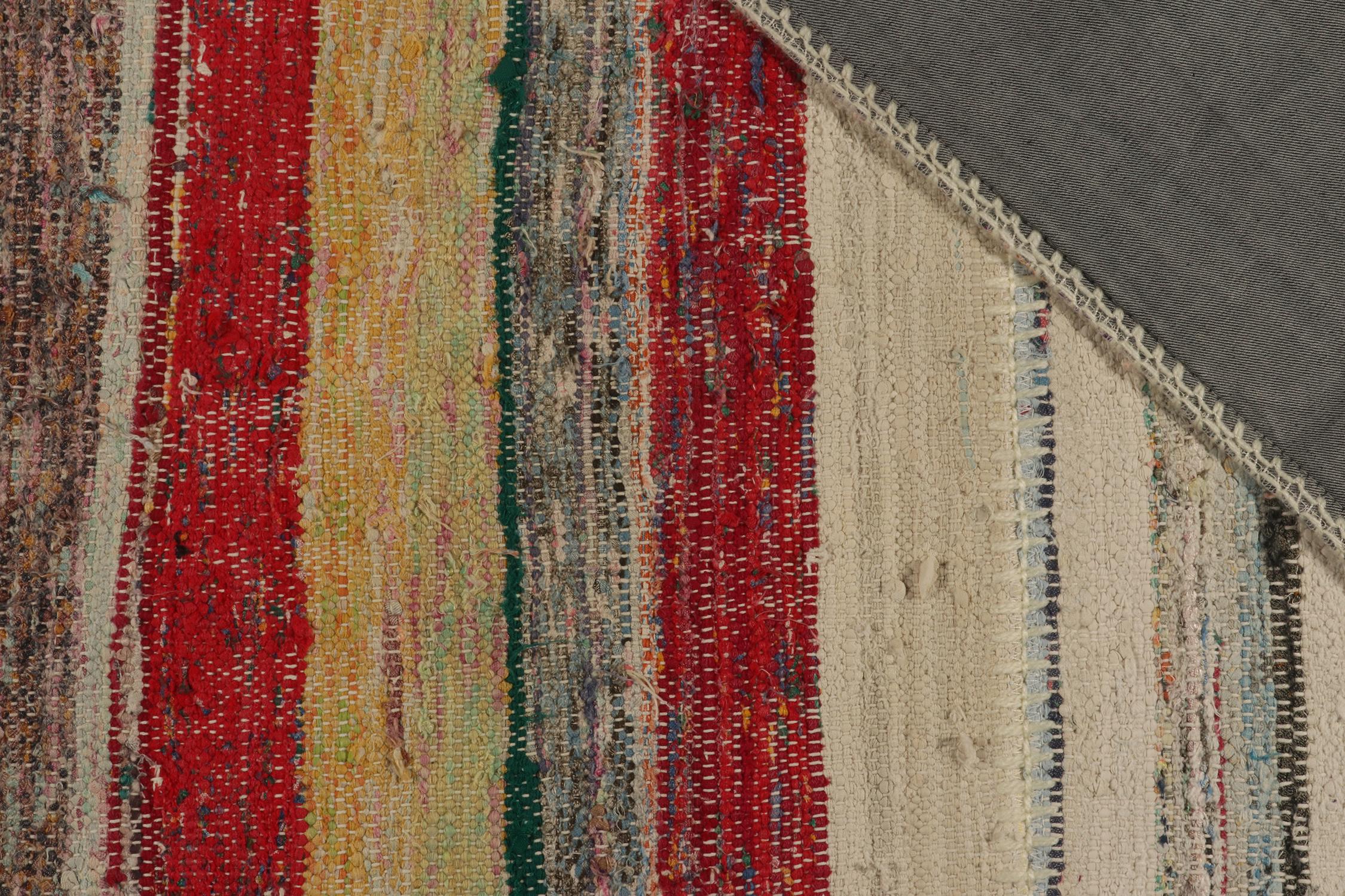 Teppich &amp; Kilims Patchwork-Kelim-Läufer mit polychromen Streifen (21. Jahrhundert und zeitgenössisch) im Angebot