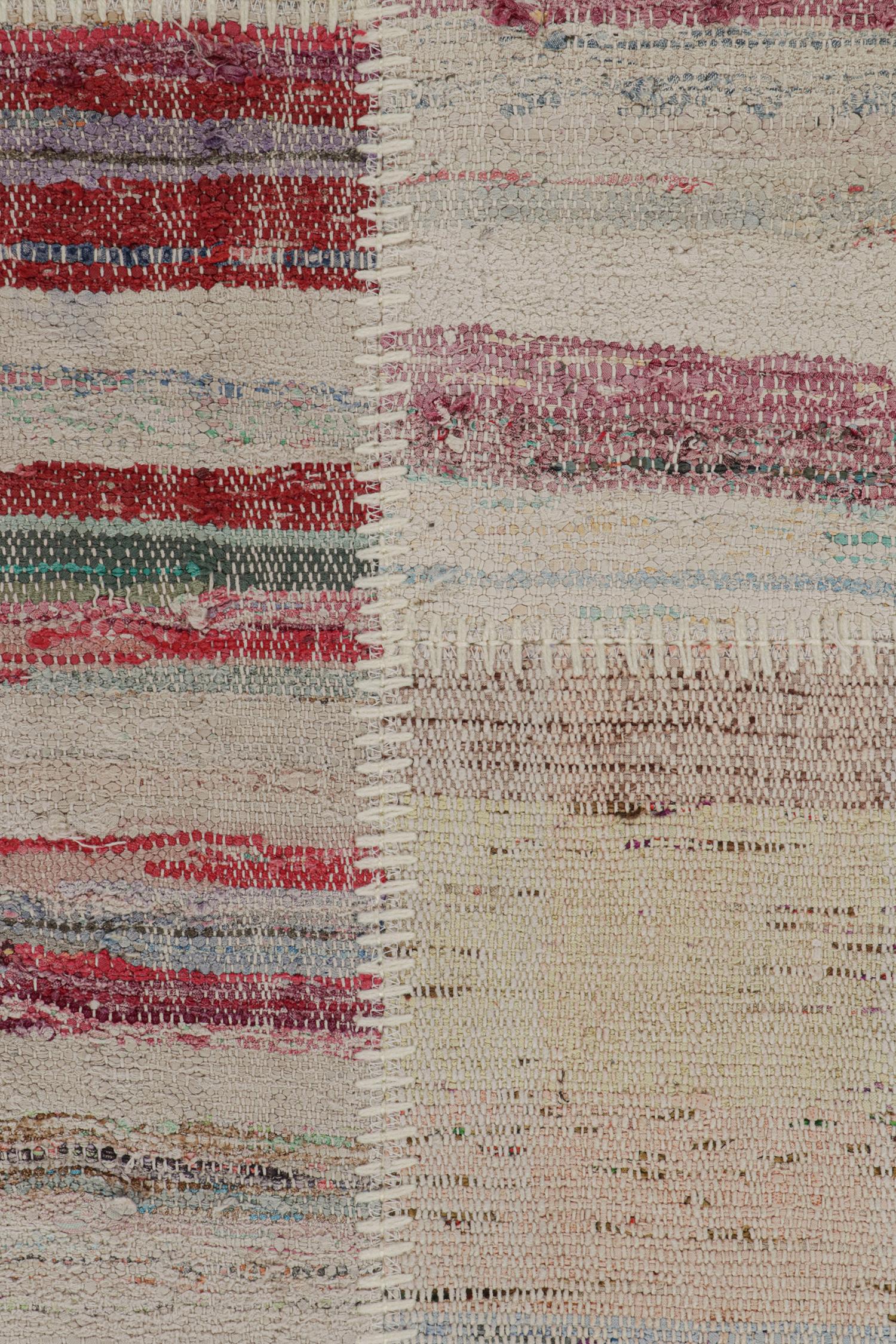 Rug & Kilim’s Patchwork Kilim Runner in Polychromatic Stripes In New Condition In Long Island City, NY