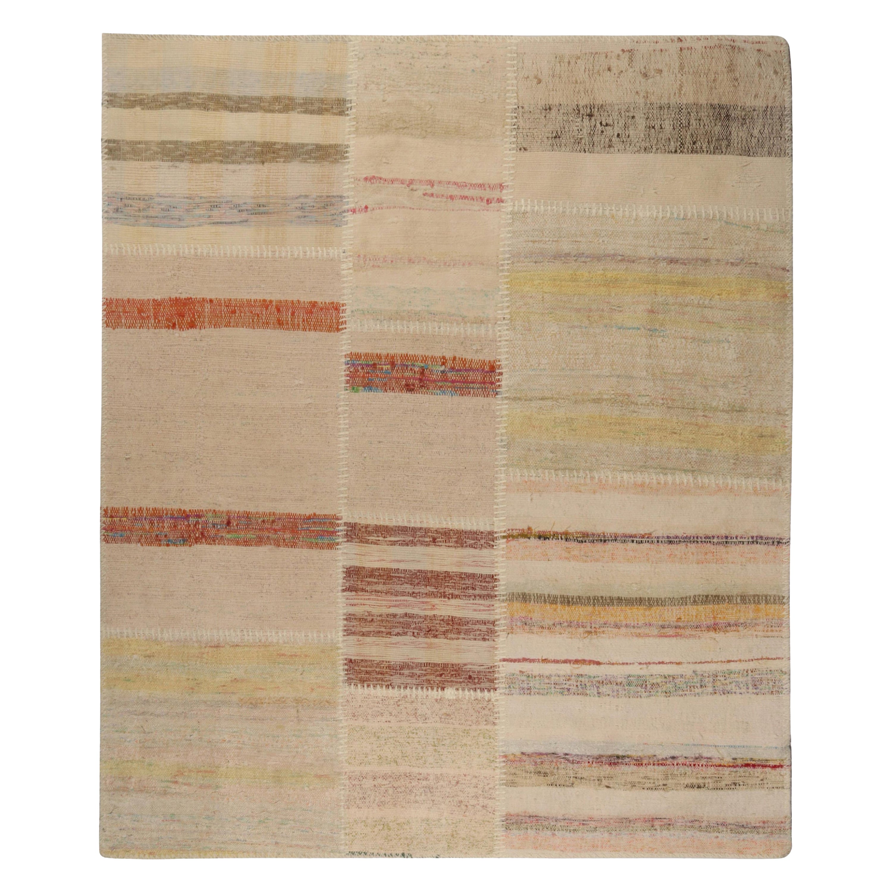 Rug 
Kilim - Runner in kilim patchwork a strisce policromatiche in vendita
