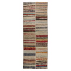 Rug & Kilim’s Patchwork Kilim Runner in Polychromatic Stripes