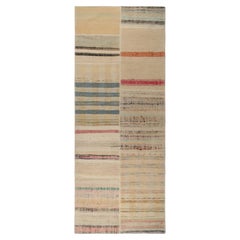 Tapis et tapis de couloir Kilim patchwork Kilims à rayures polychromes