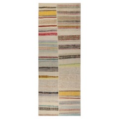 Tapis et tapis de couloir Kilim patchwork Kilims à rayures polychromes