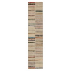 Tapis et tapis de couloir Kilim patchwork Kilims à rayures polychromes