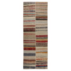 Traves de Mesa Patchwork Kilim de Rayas Policromáticas de Rug & Kilim