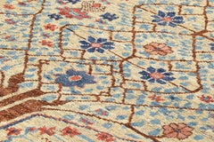 Rug & Kilim’s Persian Bakhtiari Style Rug in Beige with Colorful Floral Patterns