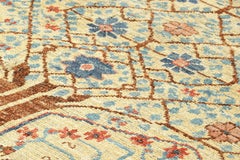 Rug & Kilim’s Persian Bakhtiari Style Rug in Beige with Colorful Floral Patterns