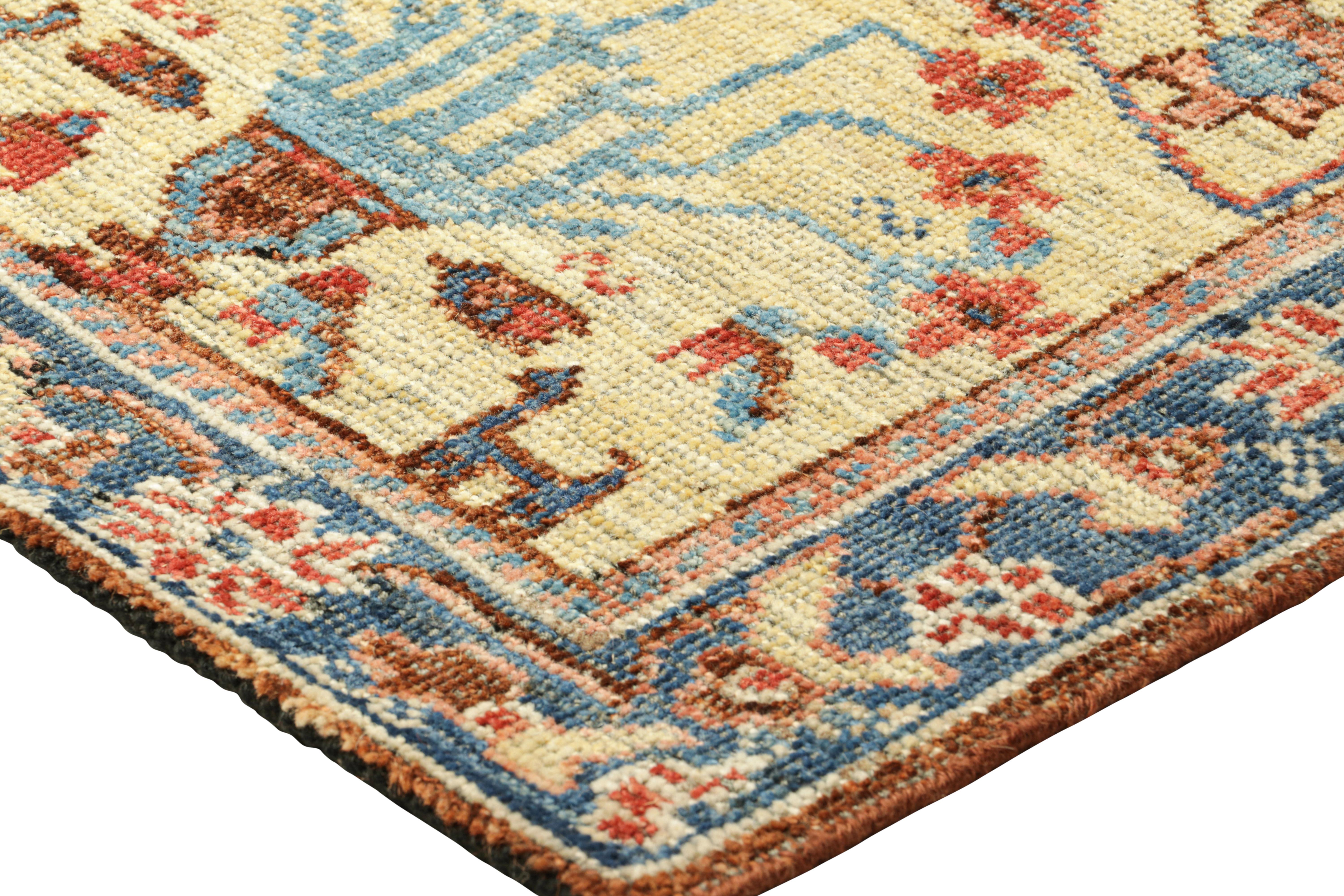XXI secolo e contemporaneo Tappeto persiano in stile Bakhtiari di Rug & Kilim in beige con motivi floreali colorati in vendita