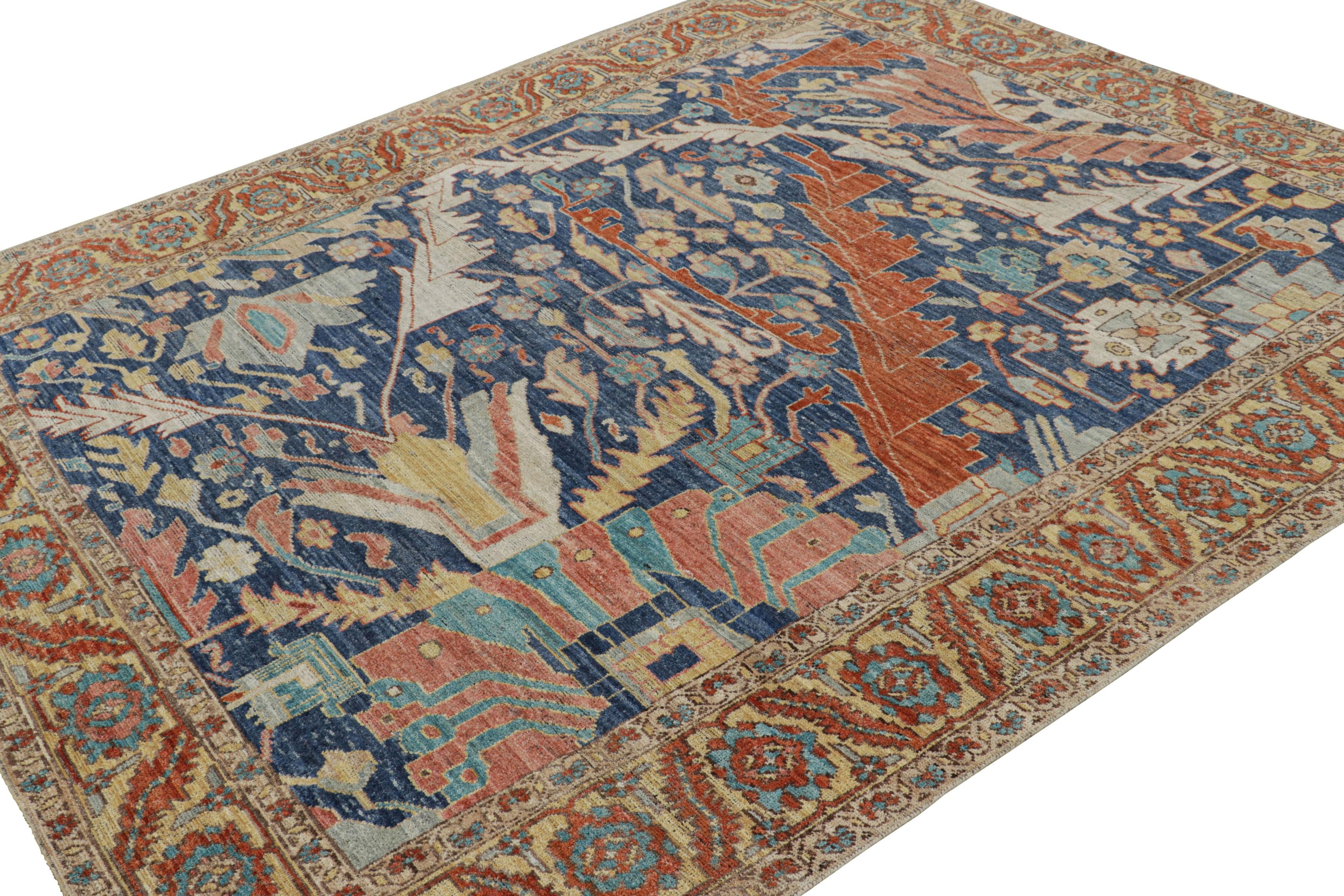 Tappeto persiano Bakshaish di Rug & Kilim in blu navy con motivi floreali In condizioni Nuovo in vendita a Long Island City, NY