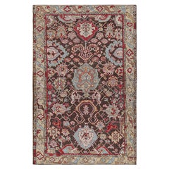Rug & Kilim’s Persian Bakshaish Style Rug in Brown with Palmette Floral Patterns