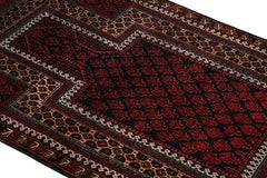 Rug & Kilim’s Persian Baluch Tribal Rug in Red with Geometric Patterns