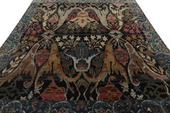 Rug & Kilims persischer Bidjar-Teppich in Schwarz mit mehrfarbigen Blumenmotiven