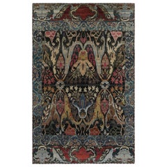 Rug 
Kilim
s Persian Bidjar Style Rug in Black with Polychromatic Florals (tapis persan de style Bidjar en noir avec des fleurs polychromes)