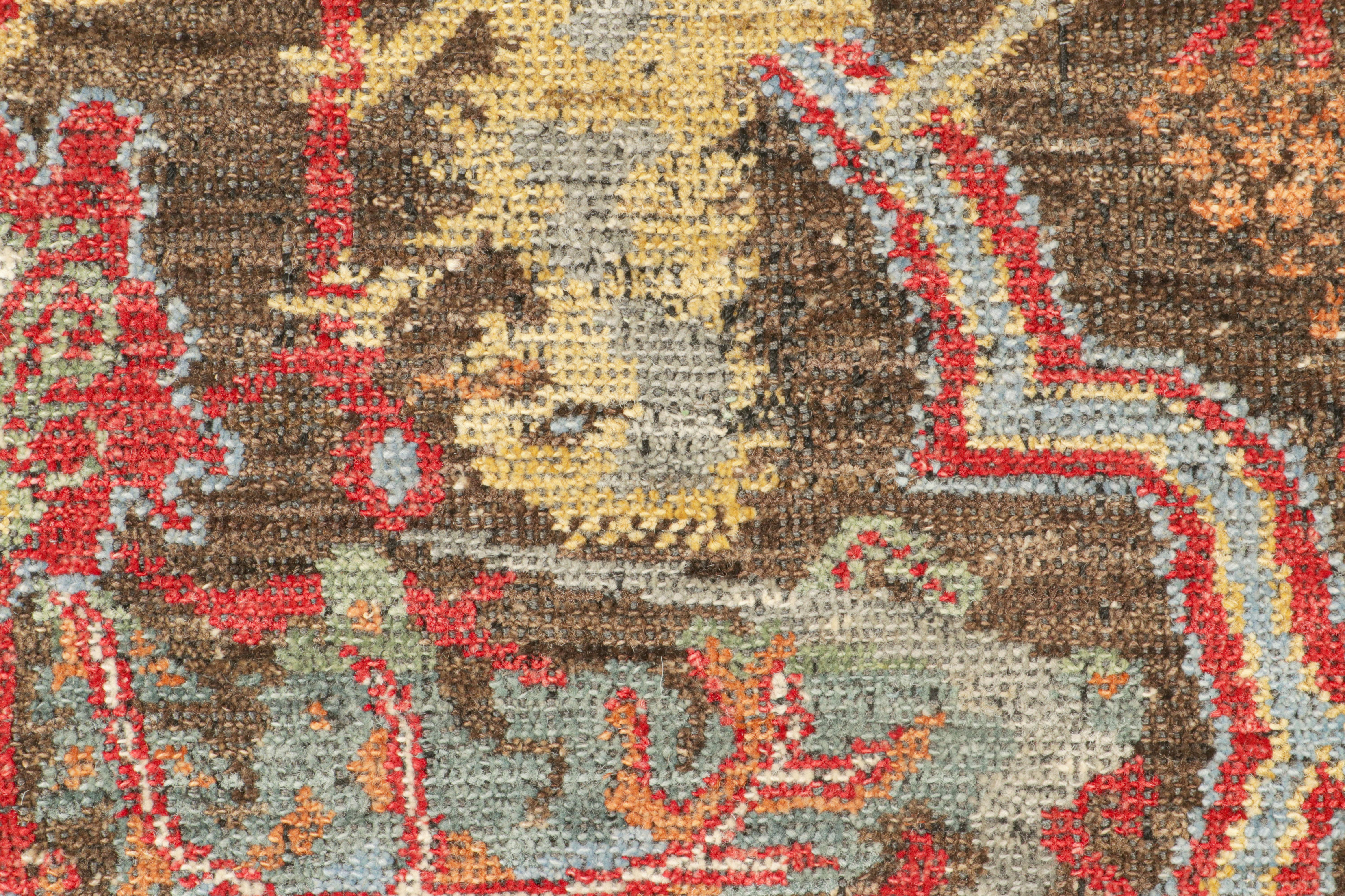 Indian Rug & Kilim’s Persian Bidjar Style Rug with Colorful Pictorial & Floral Patterns For Sale