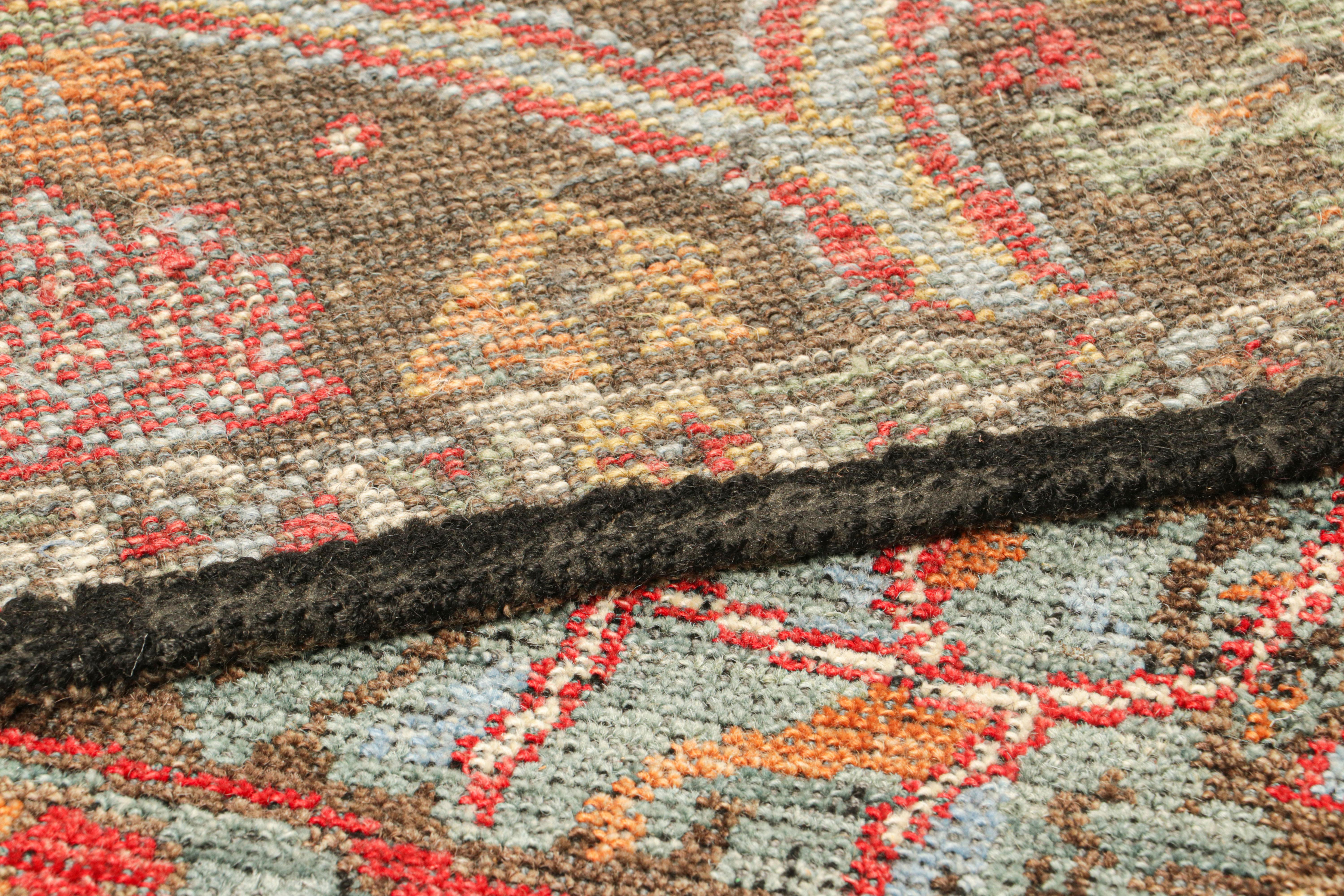 Wool Rug & Kilim’s Persian Bidjar Style Rug with Colorful Pictorial & Floral Patterns For Sale