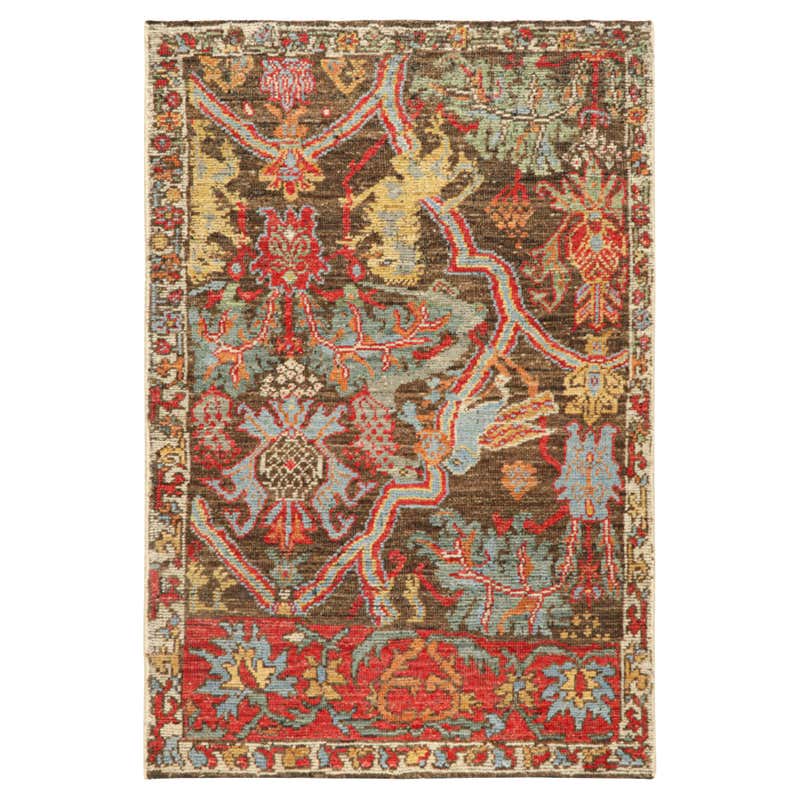 Rug and Kilim’s Persian Bakhtiari Style Rug in Beige with Colorful ...