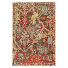 Rug & Kilim’s Persian Bidjar Style Rug with Colorful Pictorial & Floral Patterns