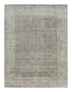 Alfombra de inspiración persa Rug & Kilim, motivos florales en tonos marrones y grises