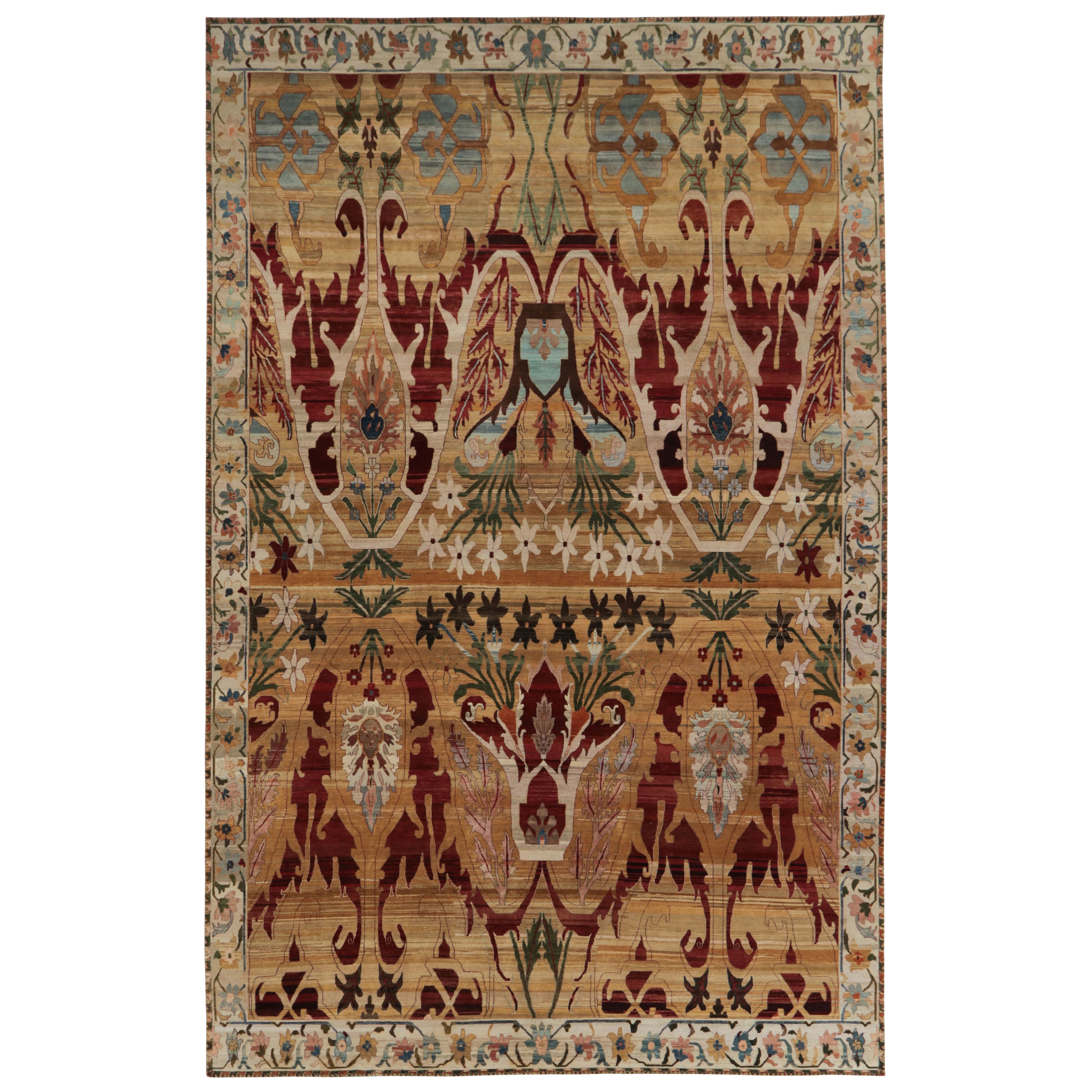 Rug & Kilim: un tappeto di ispirazione persiana con motivi floreali cremisi e oro