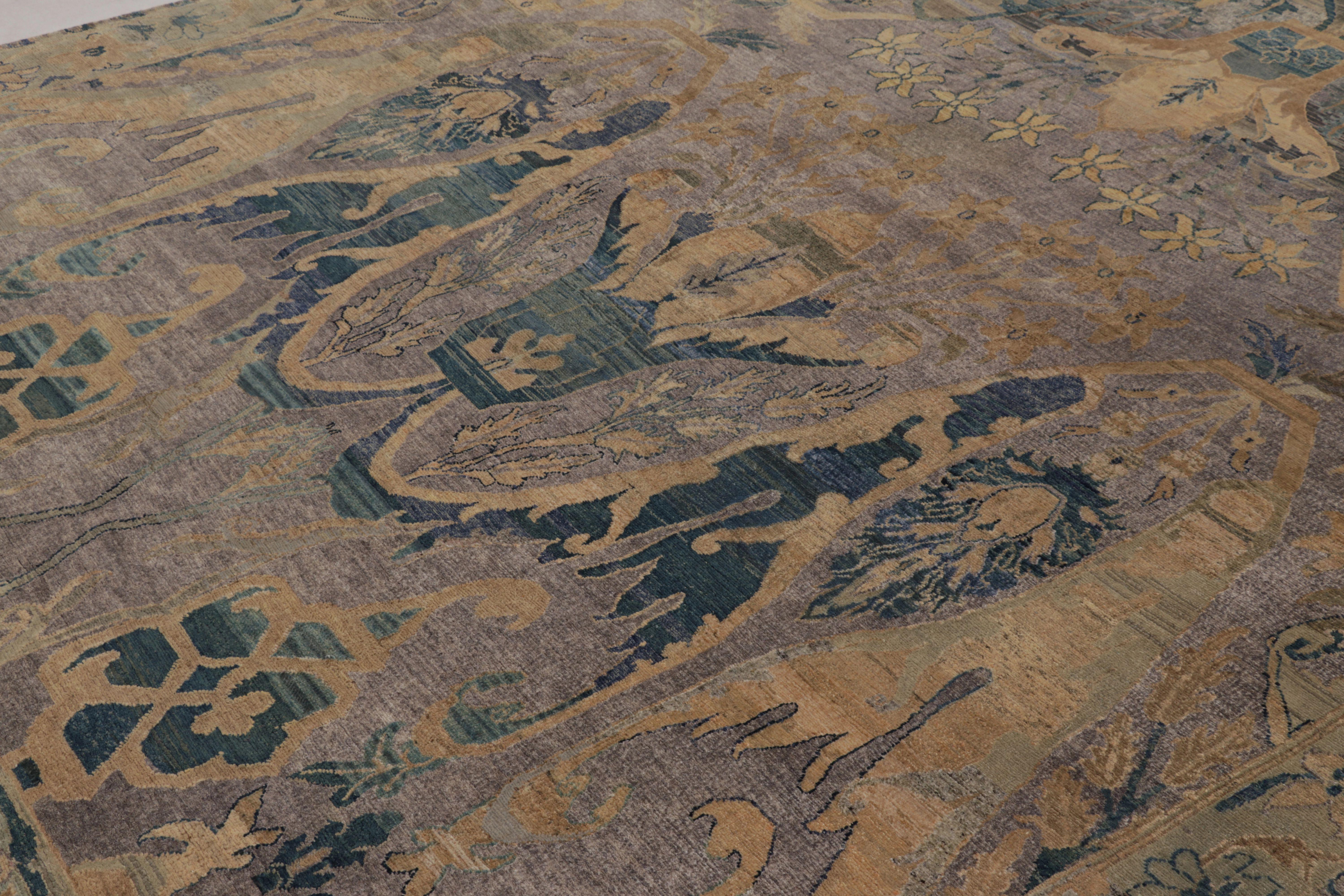 Realizzato con una sofisticata miscela di lana annodata a mano e lino resistente, questo tappeto 8x11 della nostra Modern Classics Collection rappresenta una lussuosa rivisitazione decostruita del classico design persiano e si ispira al celebre