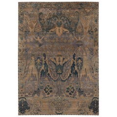 Rug & Kilim’s Persian-Inspired Rug in Gray and Gold Floral Patterns