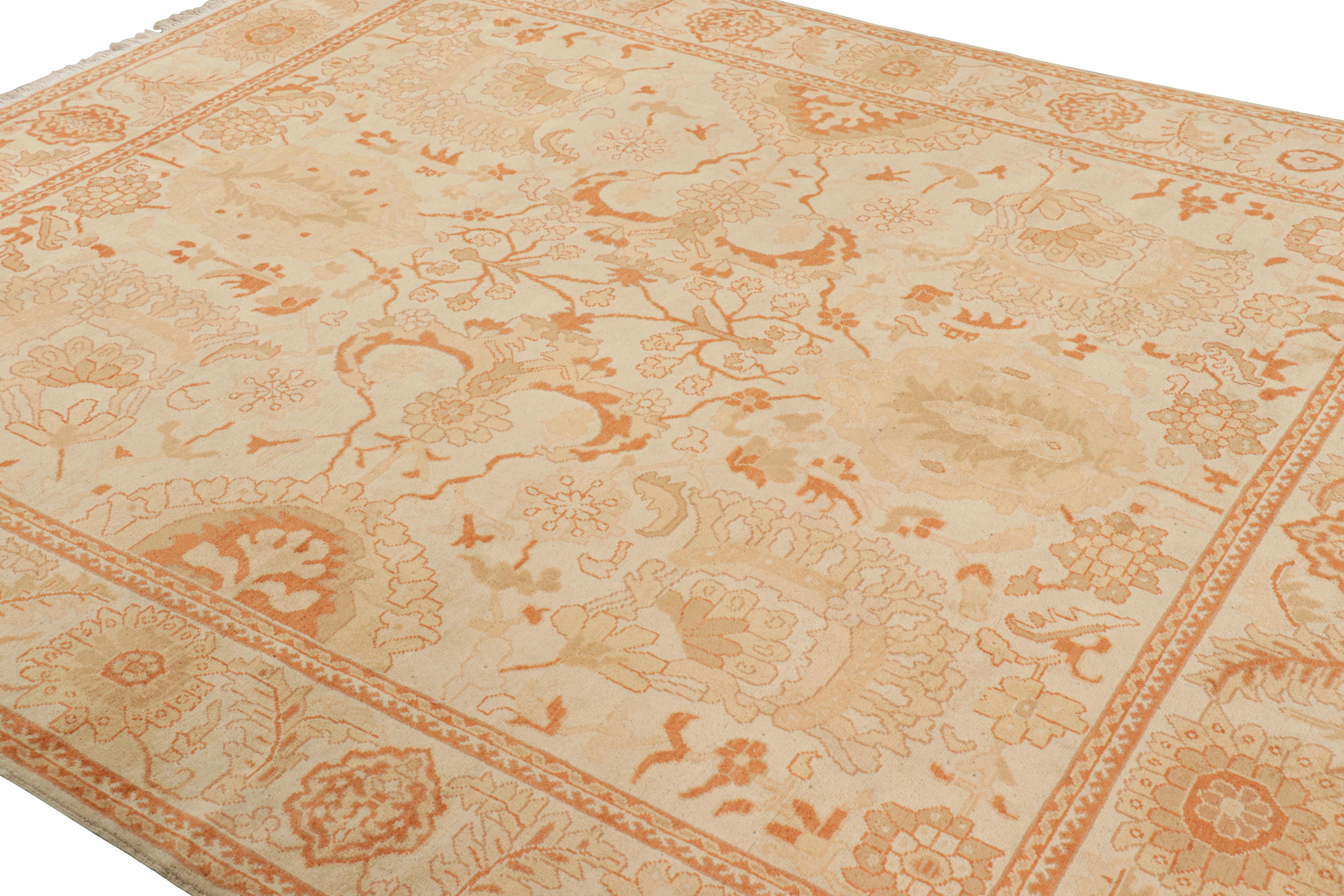 Anudada a mano en lana, esta moderna alfombra de 8x10 originaria de Pakistán y con medallones y motivos florales en estilo all over, se inspira en alfombras persas antiguas y vintage de procedencia mahal. 

Sobre el diseño: 

Una idea fundamental