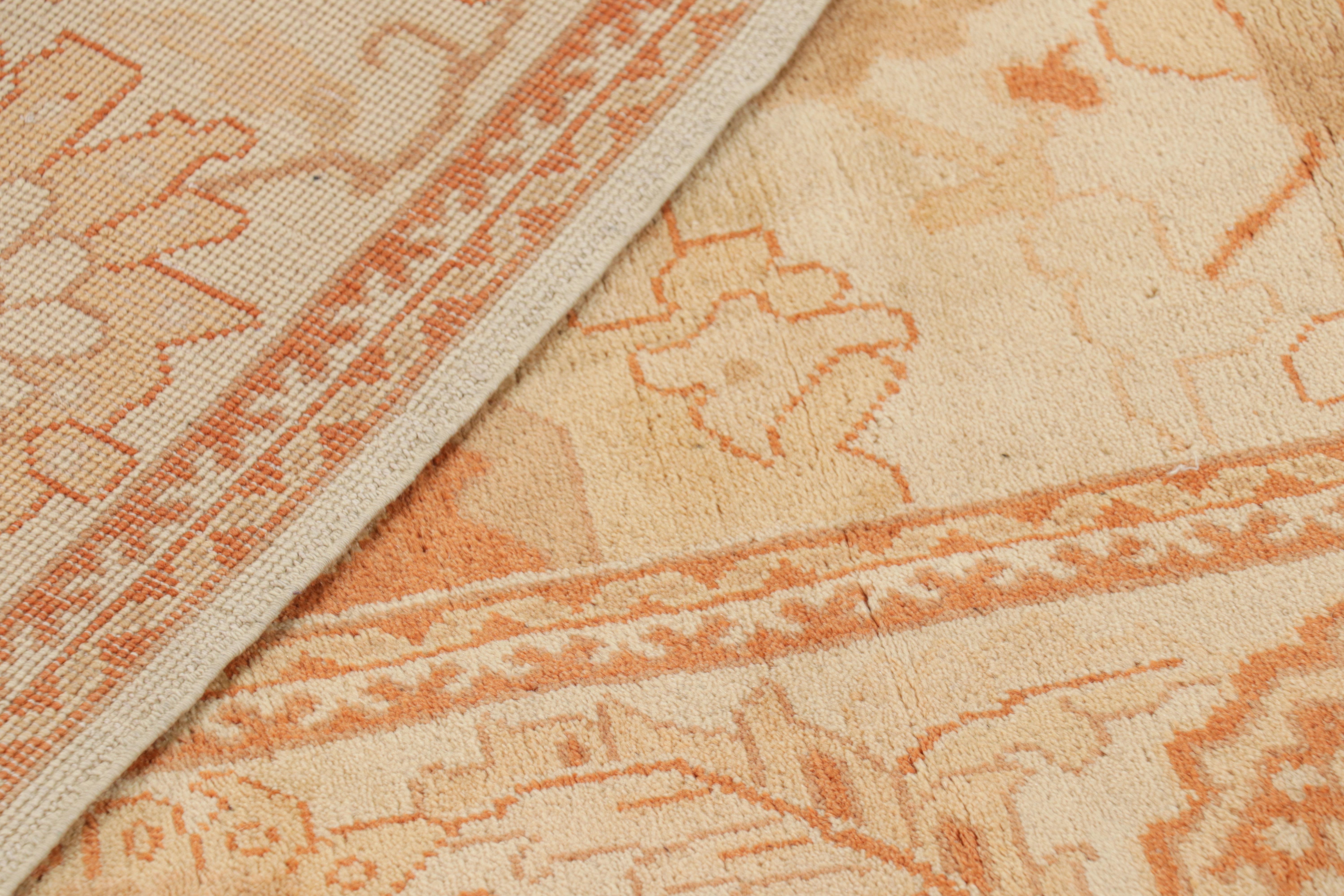 Alfombra estilo mahal persa de Rug & Kilim con medallones y motivos florales Lana en venta