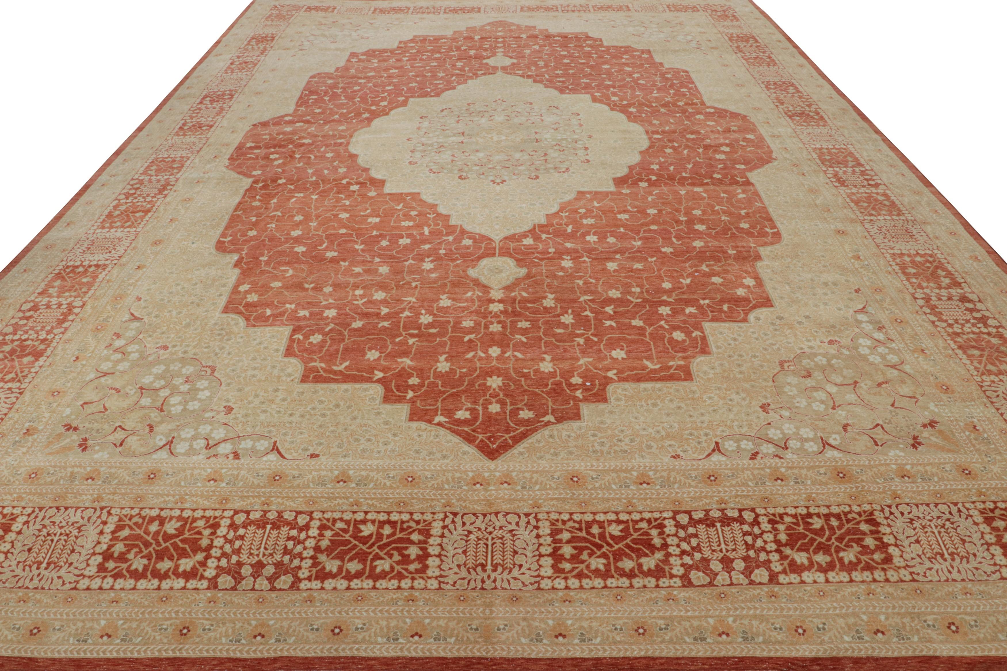 Tabriz Rug & Kilim’s Persian Style Oversized Rug, with Medallion and Floral Patterns For Sale