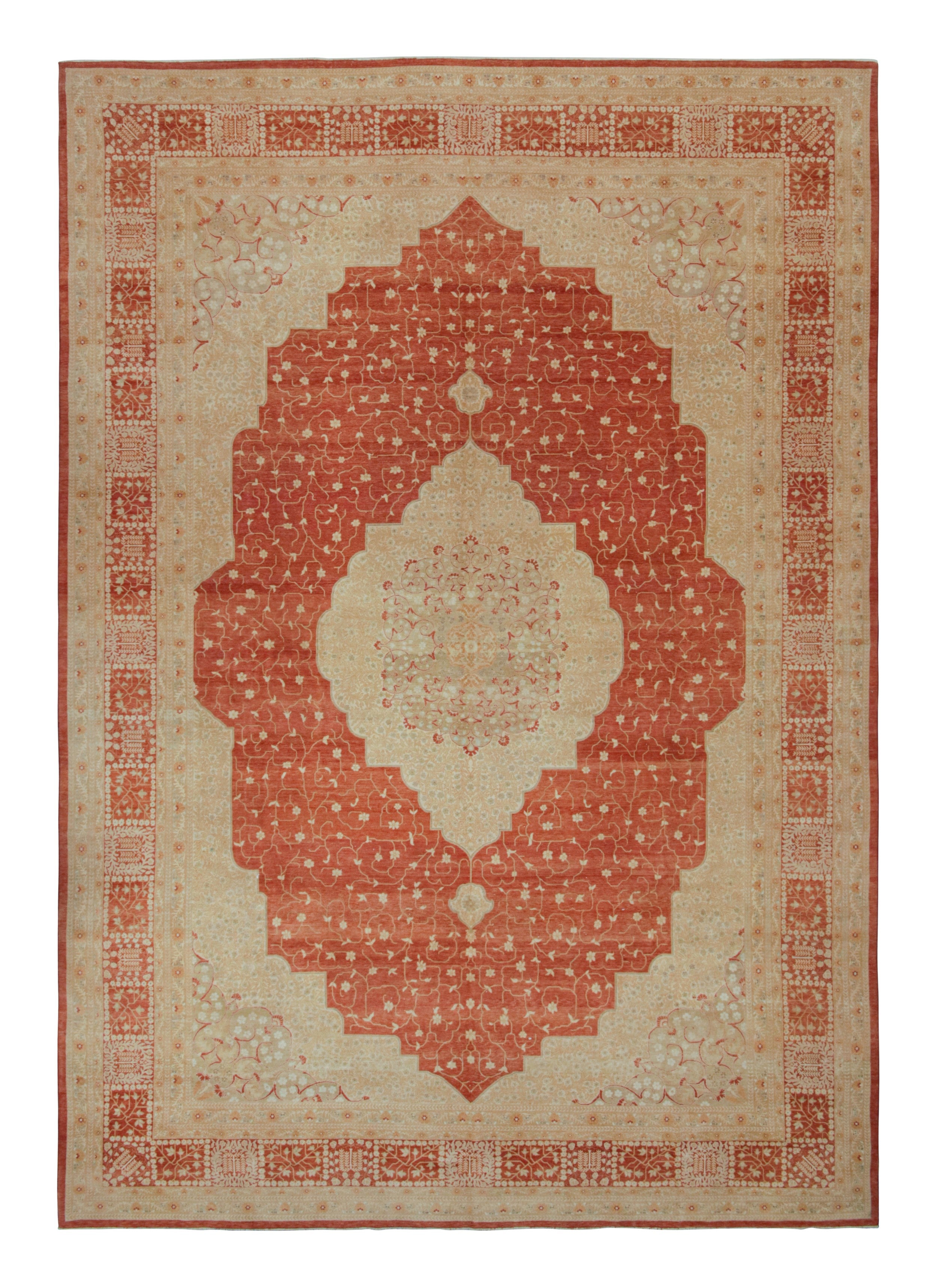 Rug & Kilim’s Persian Style Oversized Rug, with Medallion and Floral Patterns For Sale