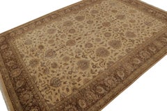 Rug & Kilim’s Persian Style rug in Beige-Brown and Gold Floral Pattern