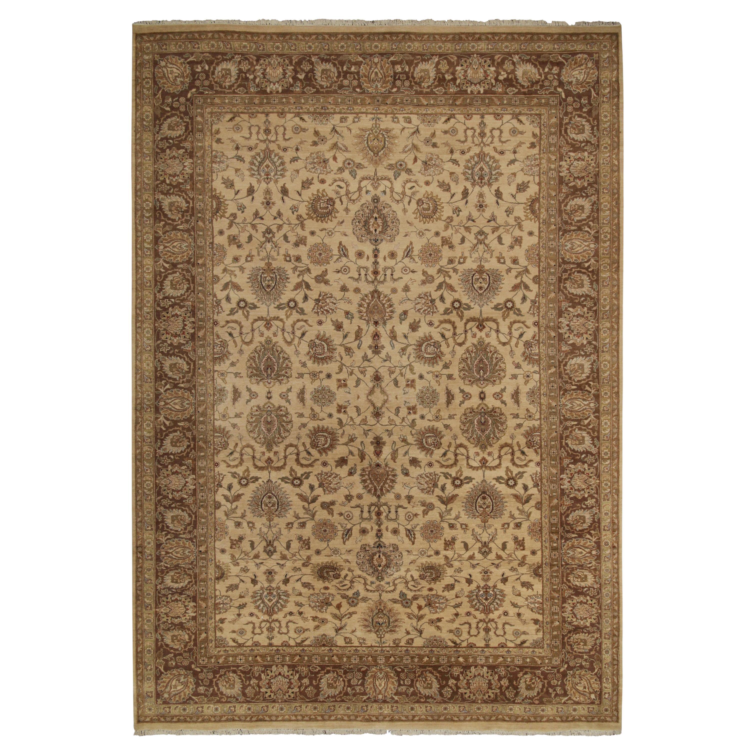 Tapis & Kilims Tapis de style persan à motifs floraux beige-marron et or