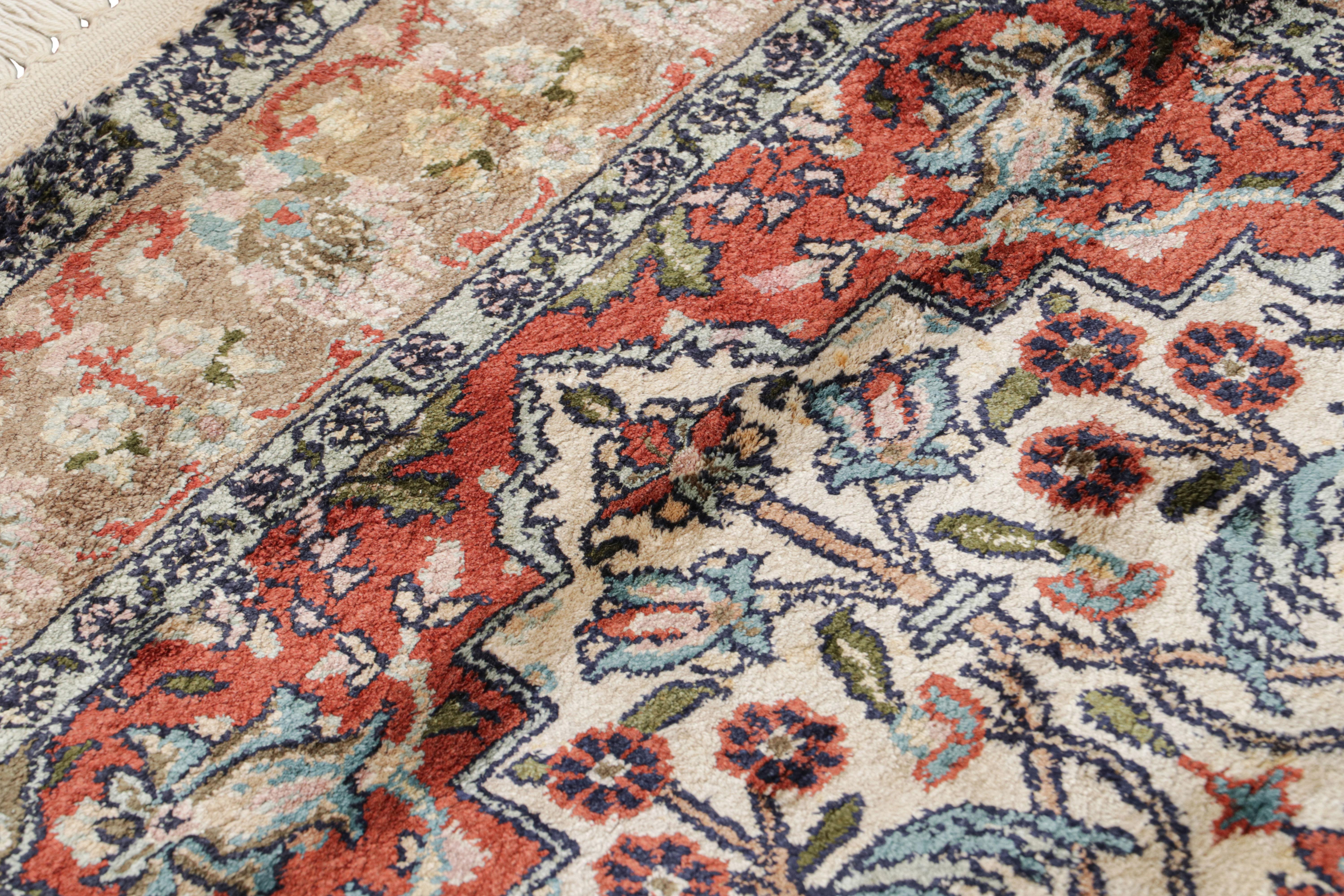 Rug & Kilim’s Persian style Rug in Beige with Floral Pictorial Patterns In New Condition In Long Island City, NY