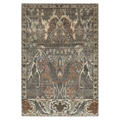 Rug & Kilim's Persian Style Rug in Brown and Charcoal Gray with Floral Patterns (tapis de style persan à motifs floraux)