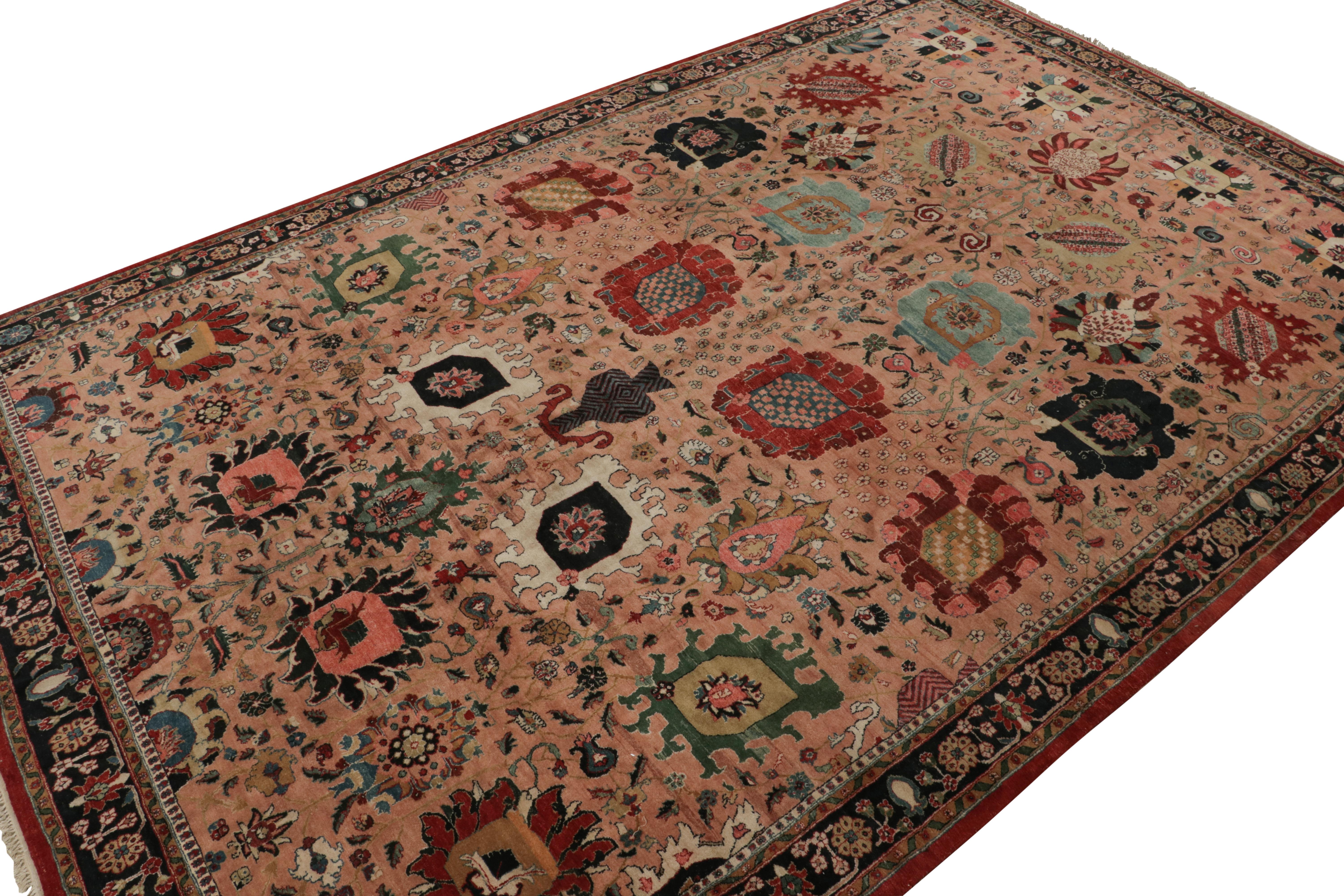 A 12x19 hand-knotted wool rug from the latest additions to Rug & Kilim’s Modern Classics collection.
Further On the design:
The intellect behind this piece marks a gorgeous union of antique Persian rug styles & contemporary techniques. This