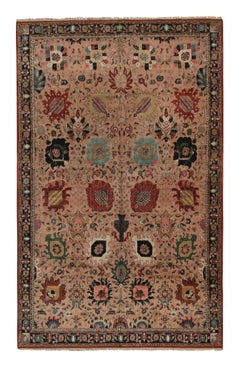 Persischer Teppich von Rug & Kilim in Rosa mit mehrfarbigen Blumenmustern