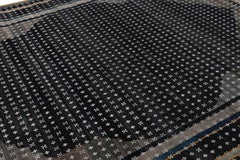 Rug & Kilim’s Persian Style Rug with Black, Blue and Purple Geometric Patterns